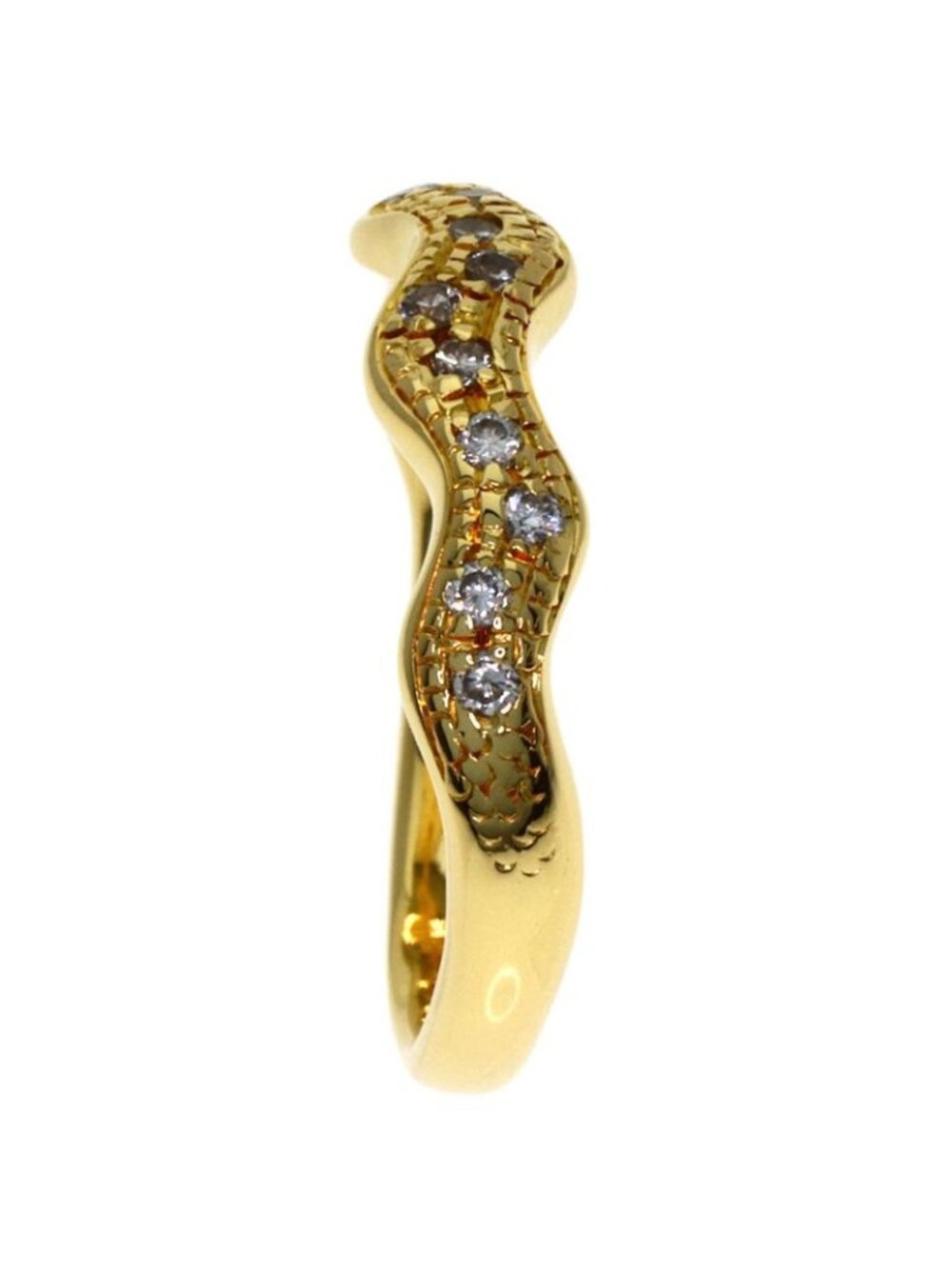 ★SOLD★ Saint Laurent Yves Diamond Ring 18k Yellow Gold - Picture 4 of 10